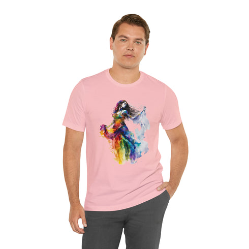Rainbow Belly Dancer's Pose - Short Sleeve Tee